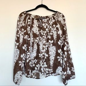 GEORGE Me Coffee House Top Blouse Size L RN#52438